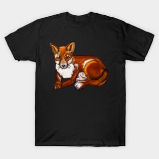 Fox art Urban Fox - Vulpes Vulpes close up painting  of a beautiful red fox T-Shirt